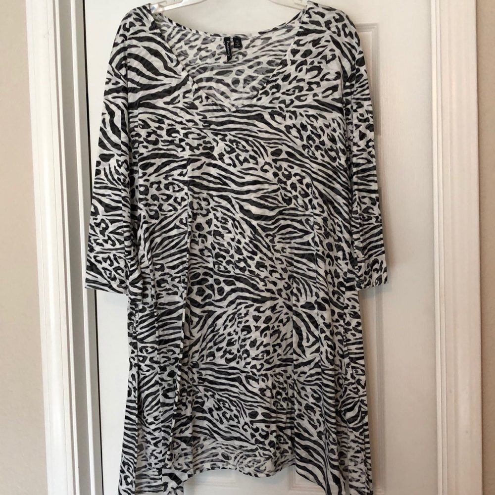 Zebra swim cover up